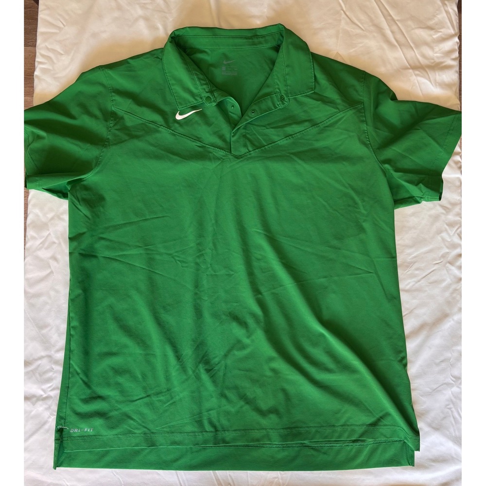 Nike Dri-FIT Polo Shirt Mens XXL Green Short Sleeve Golf Performance Top